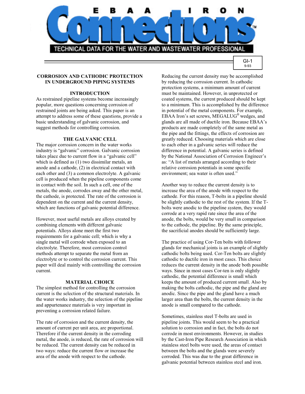 Corrosion and Cathodic Protection in Underground Piping Systems