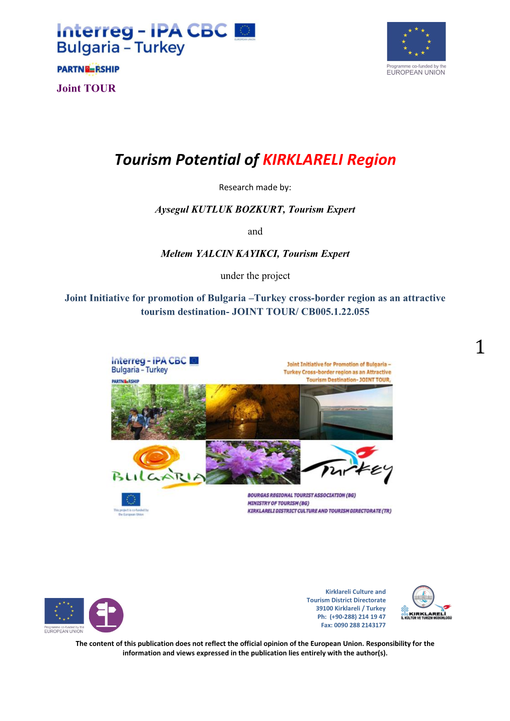 Tourism Potential of KIRKLARELI Region