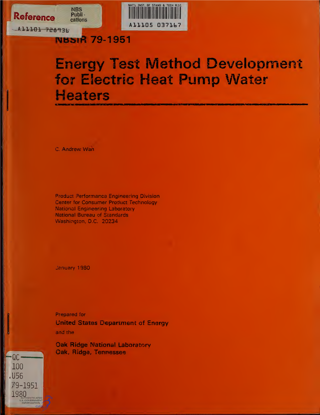 Energy Test Method Development for Electric Heat Pump Water Heaters U
