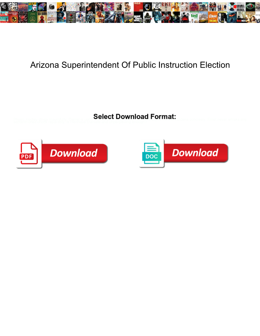 Arizona Superintendent of Public Instruction Election