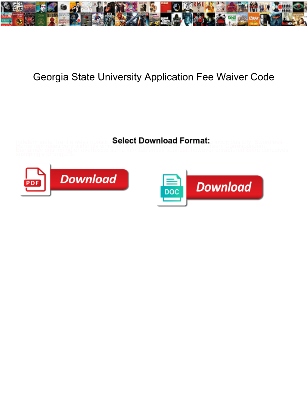 Georgia State University Application Fee Waiver Code