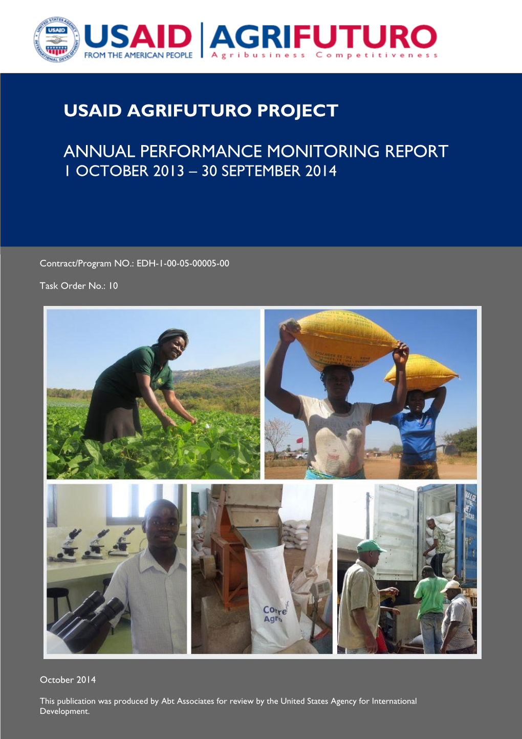 Usaid Agrifuturo Project Annual Performance Monitoring Report
