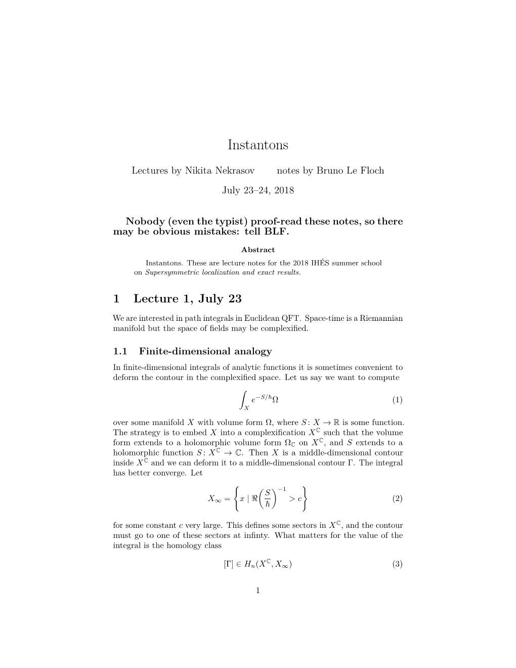 Nekrasov-Lecturenotes.Pdf