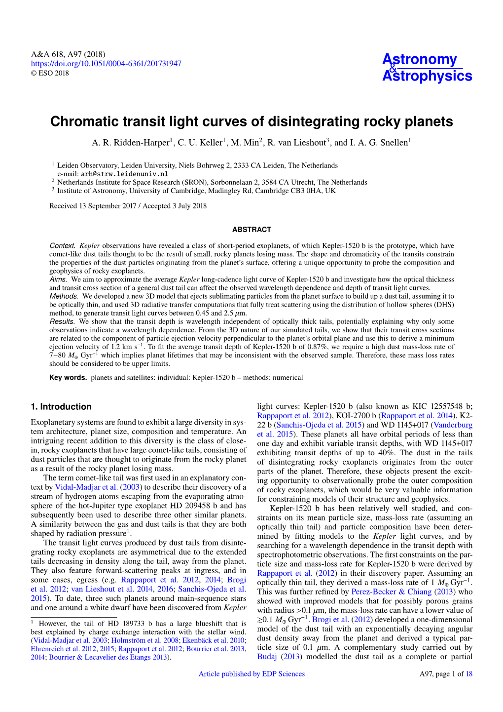 Chromatic Transit Light Curves of Disintegrating Rocky Planets A