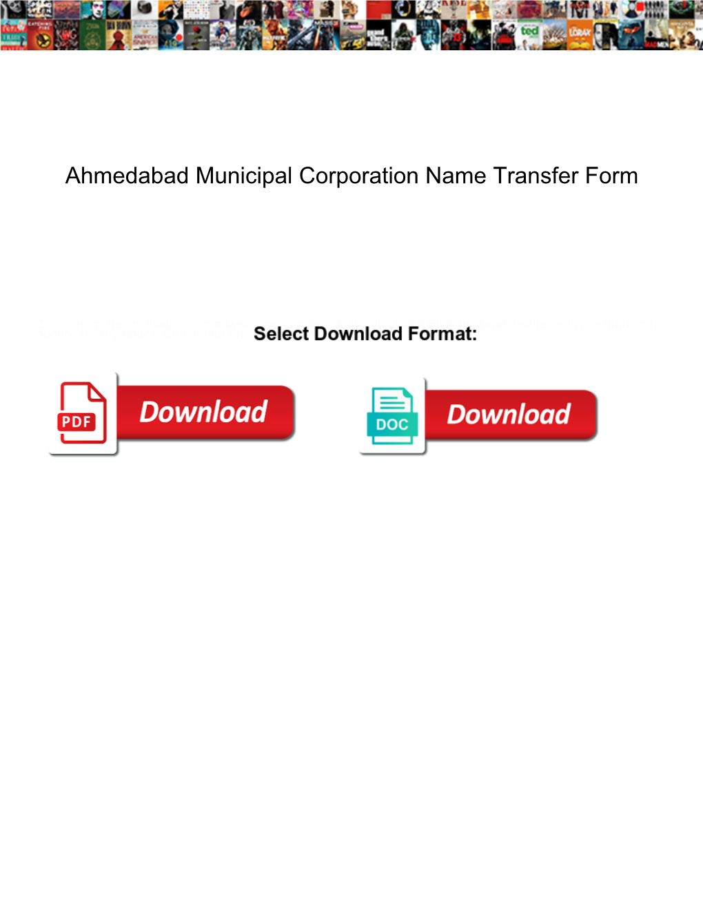 Ahmedabad Municipal Corporation Name Transfer Form