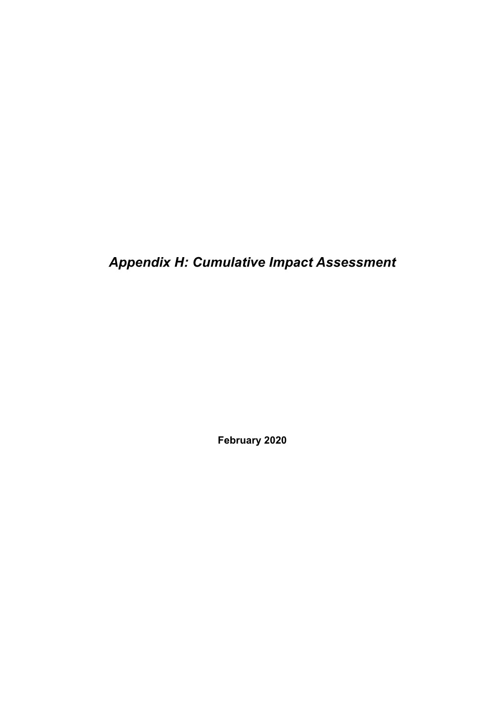 Appendix H Tilenga Feeder ESIA Cumulative Impacts Assessment.Pdf