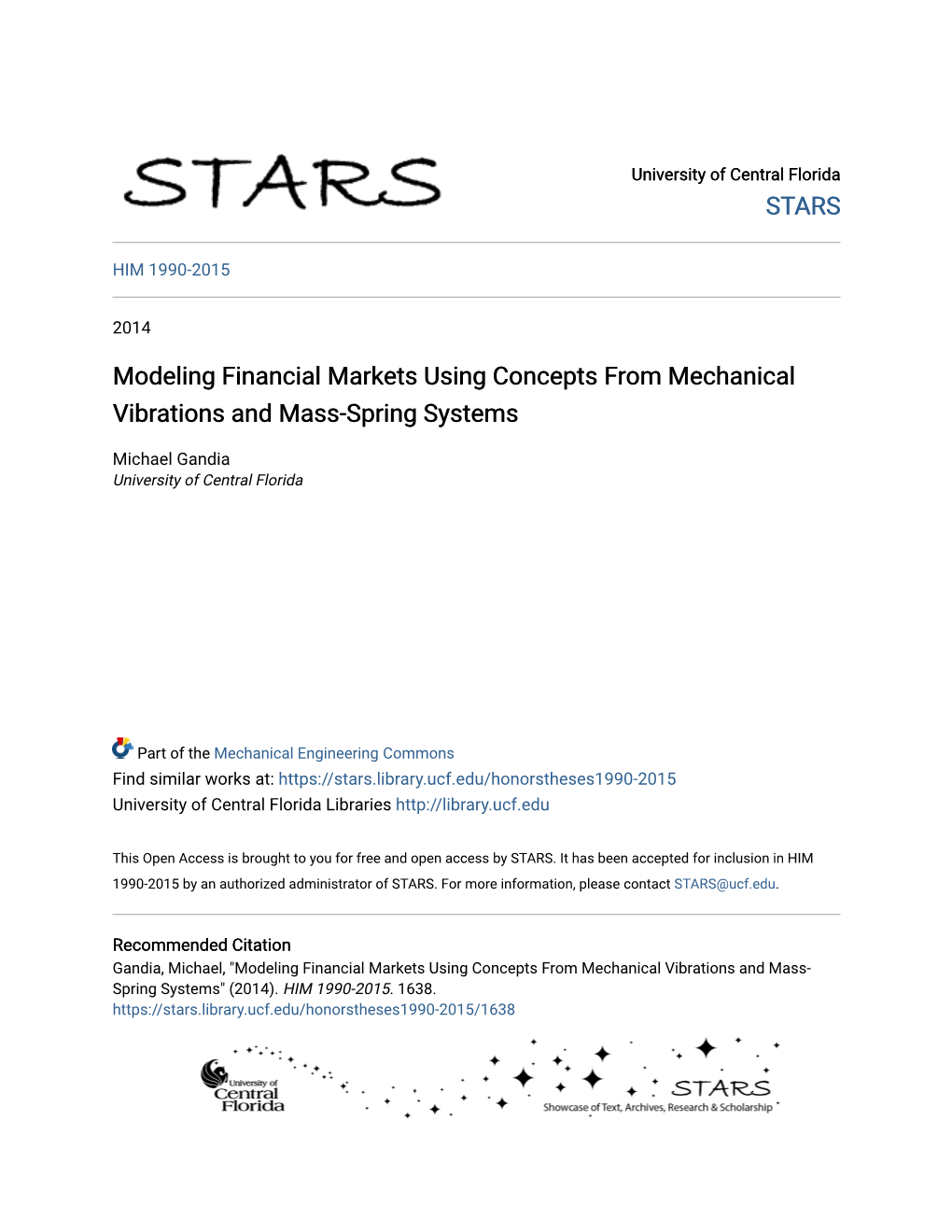 Modeling Financial Markets Using Concepts from Mechanical Vibrations and Mass-Spring Systems