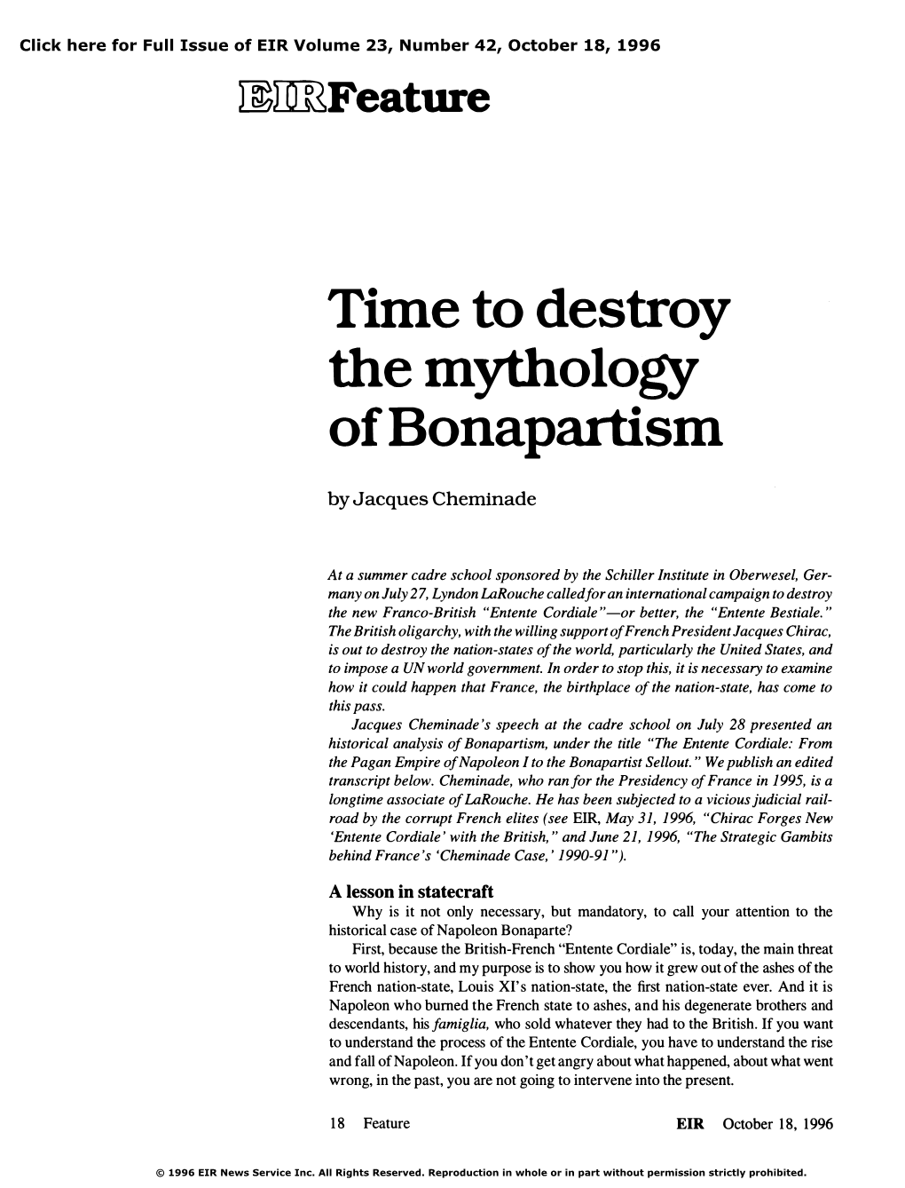 Time to Destroy the Mythology of Bonapartism