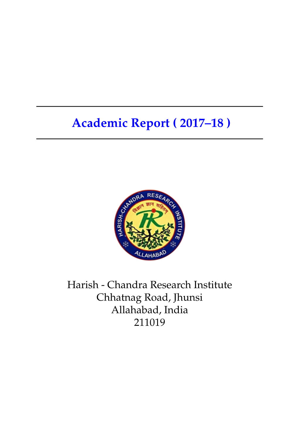 Academic Report ( 2017–18 )