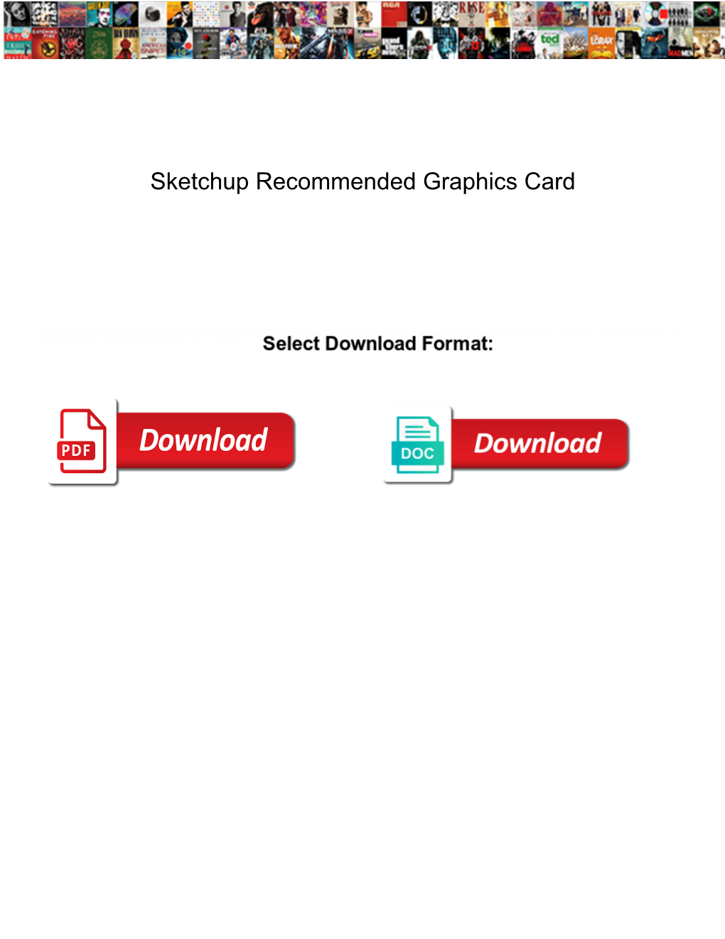 Sketchup Recommended Graphics Card