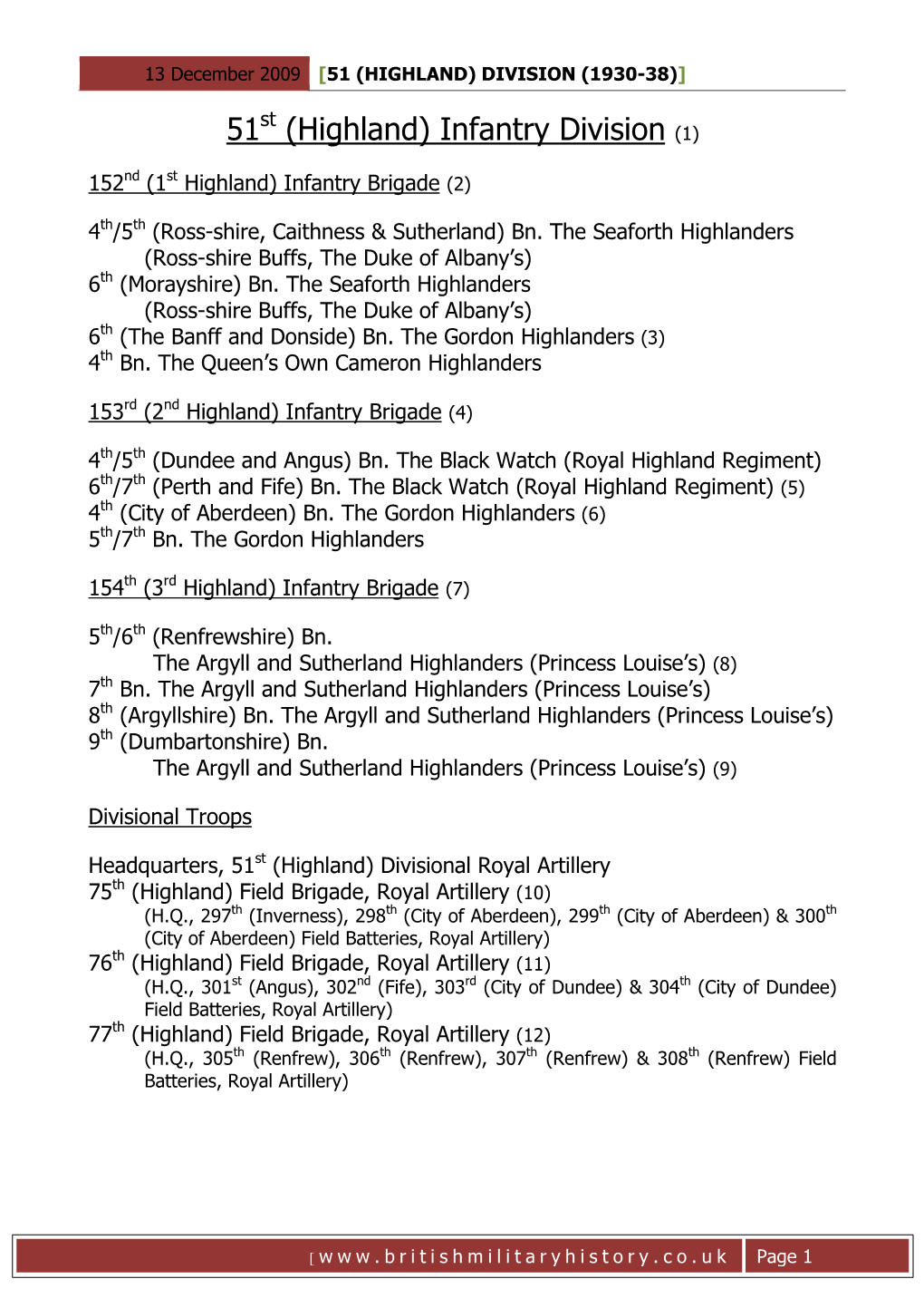 Infantry Division (1)