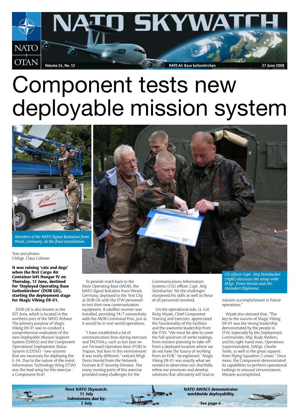 Component Tests New Deployable Mission System