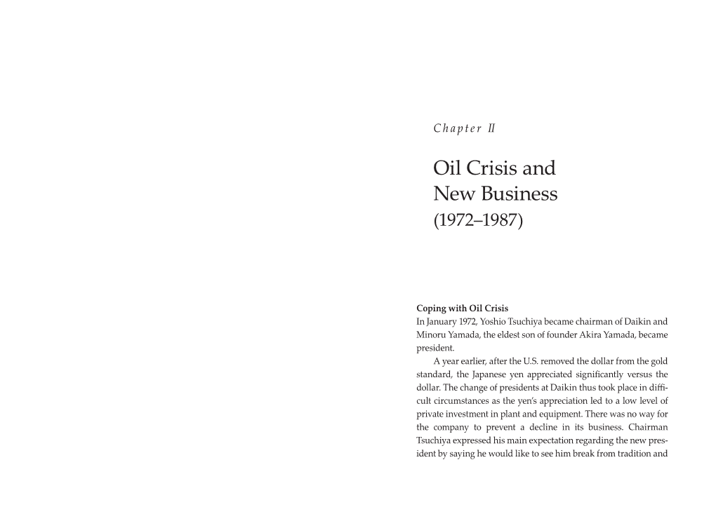 Oil Crisis and New Business (1972–1987)