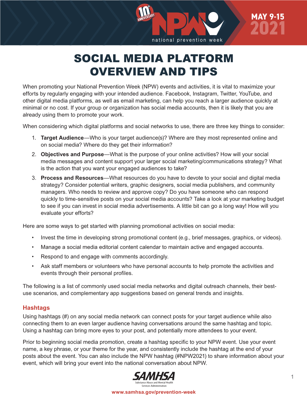 Social Media Platform Overview and Tips