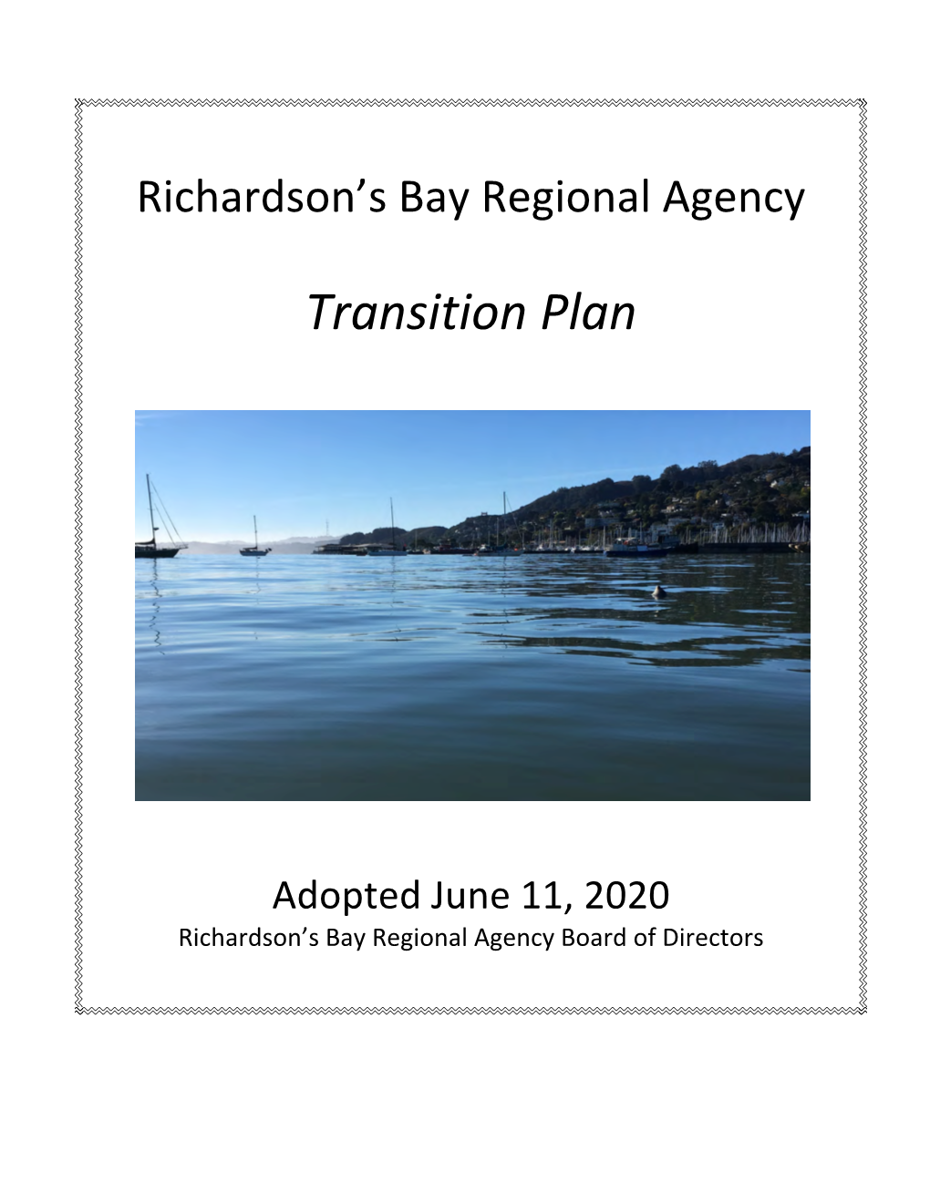 Richardson's Bay Transition Plan