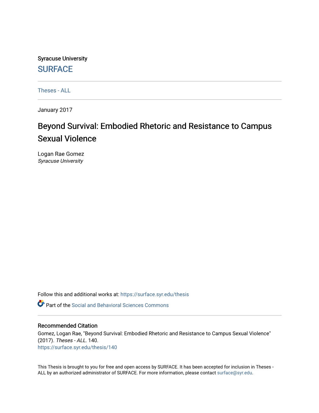 Embodied Rhetoric and Resistance to Campus Sexual Violence