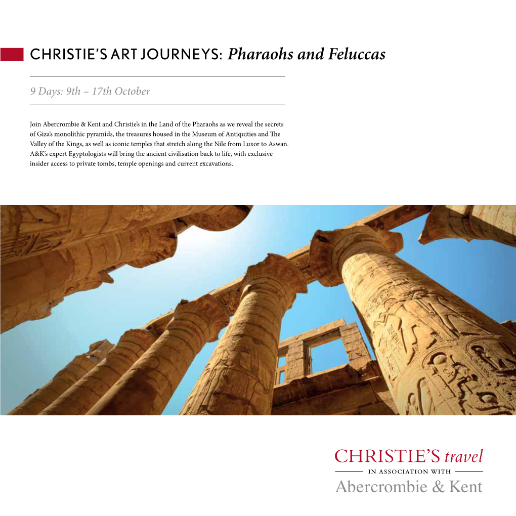CHRISTIE's ART JOURNEYS: Pharaohs and Feluccas
