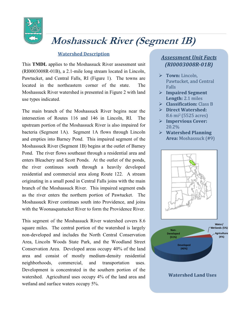 Moshassuck River (Segment 1B)