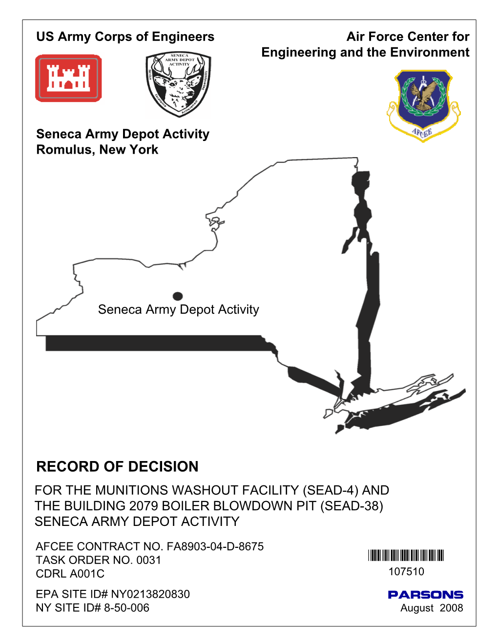 Seneca Army Depot Activity Romulus, New York