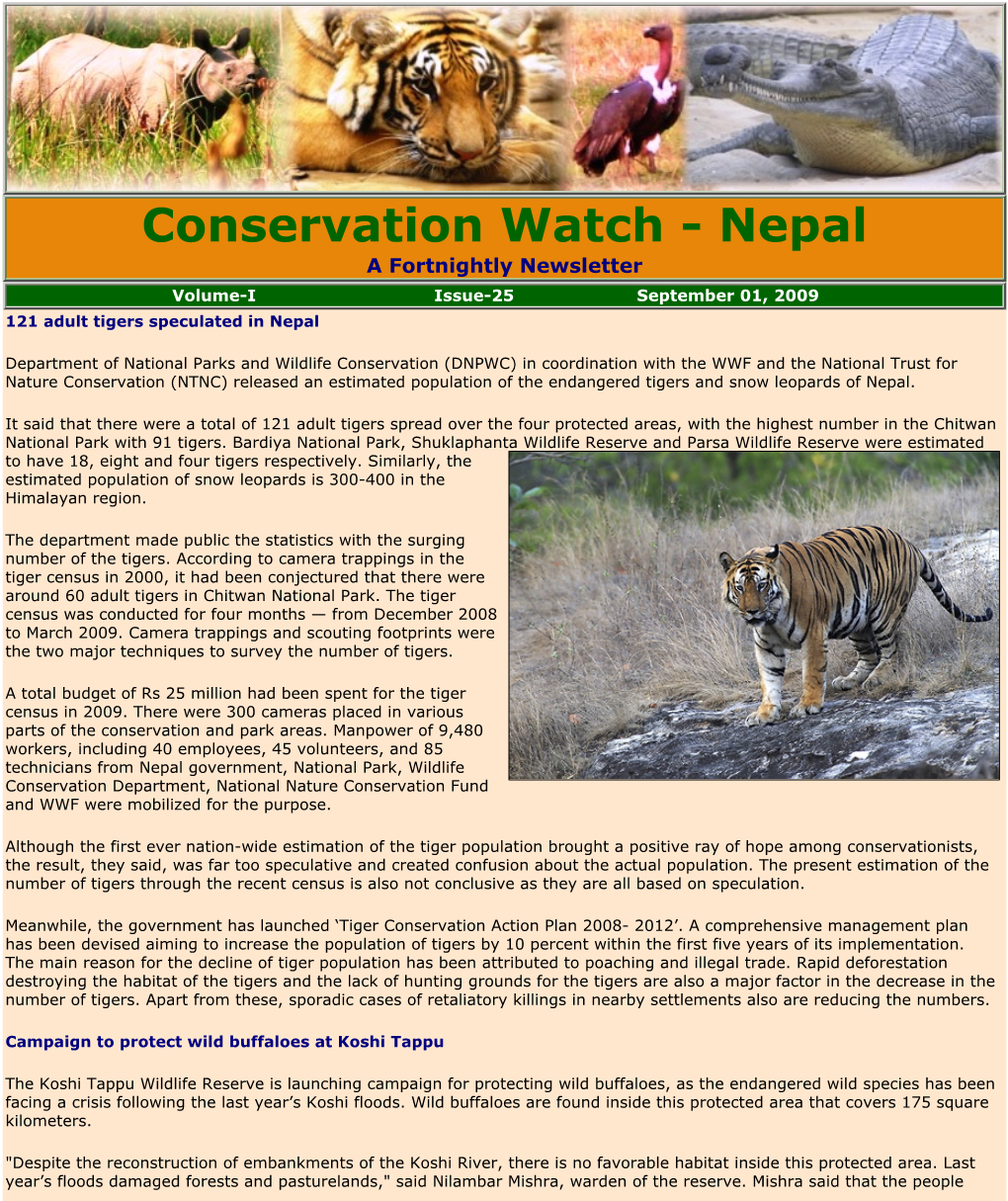 CAN Conservation Watch - Nepal