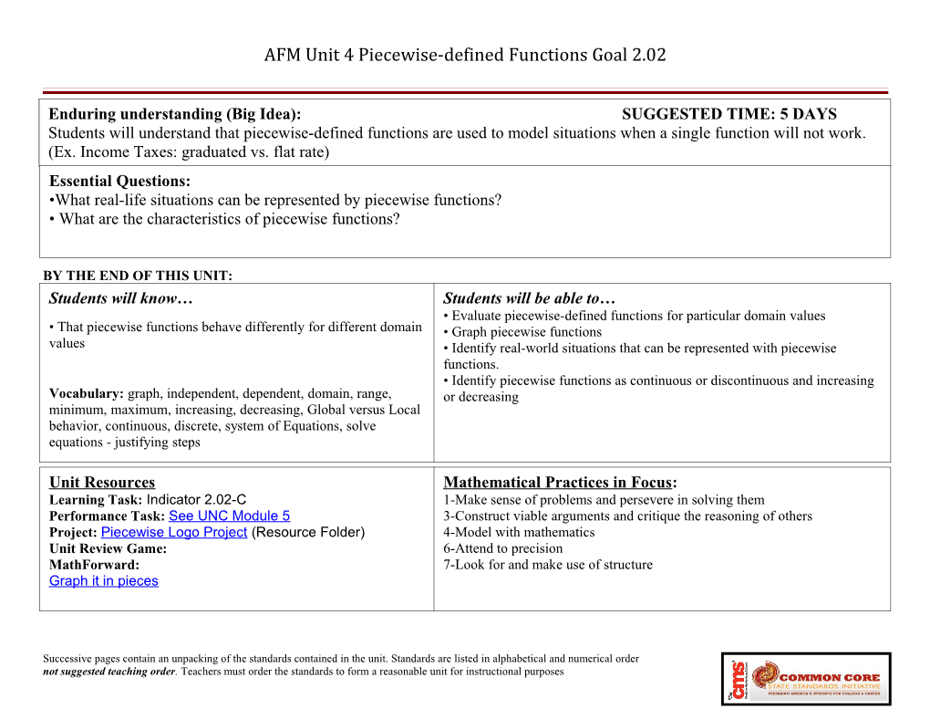 Algebra 1 Unit 3: Systems of Equations s1