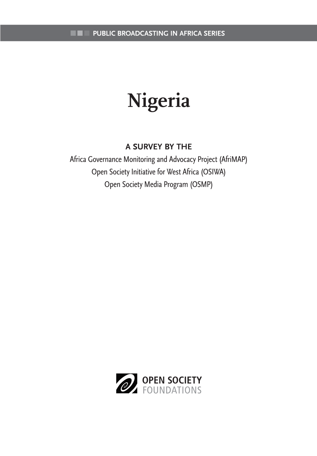 Nigeria Broadcasting Survey LS.Indd