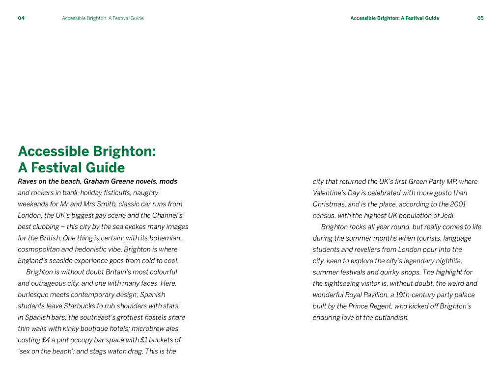 Accessible Brigton : a Festival Guide Preview