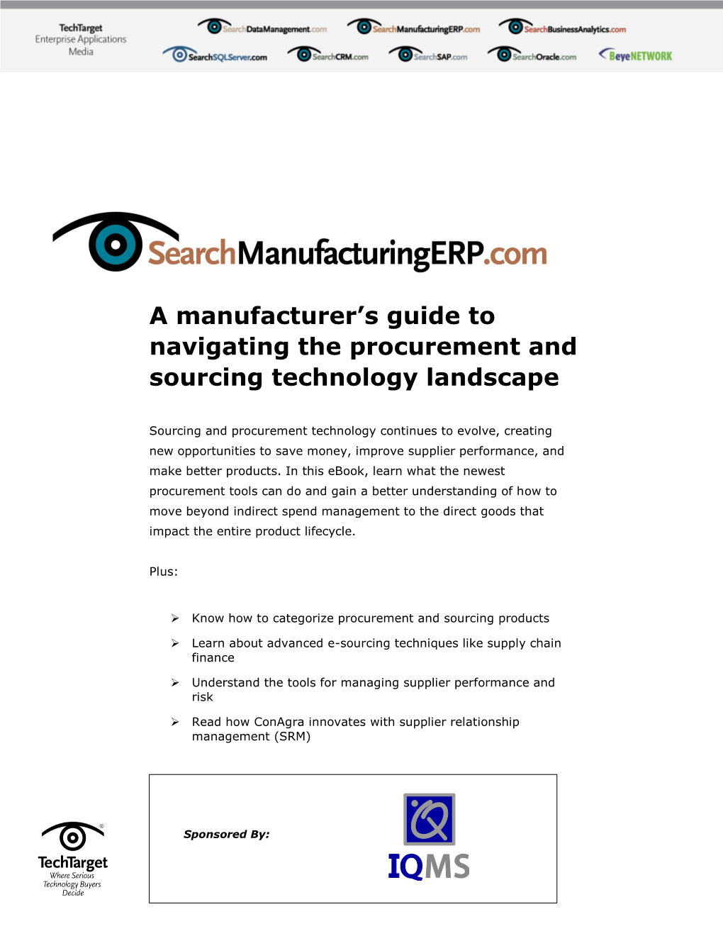 A Manufacturer's Guide to Navigating the Procurement and Sourcing