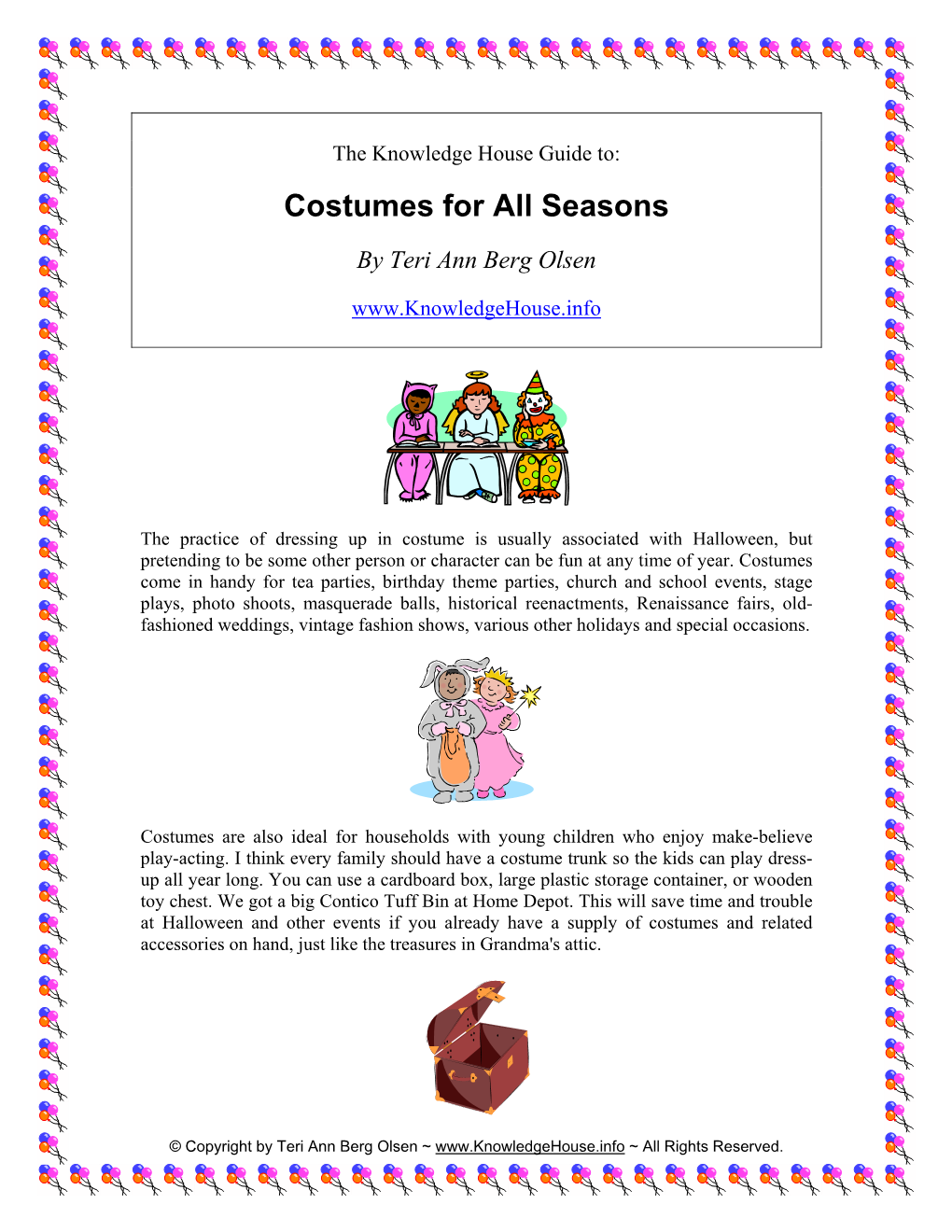 Costumes for All Seasons by Teri Ann Berg Olsen