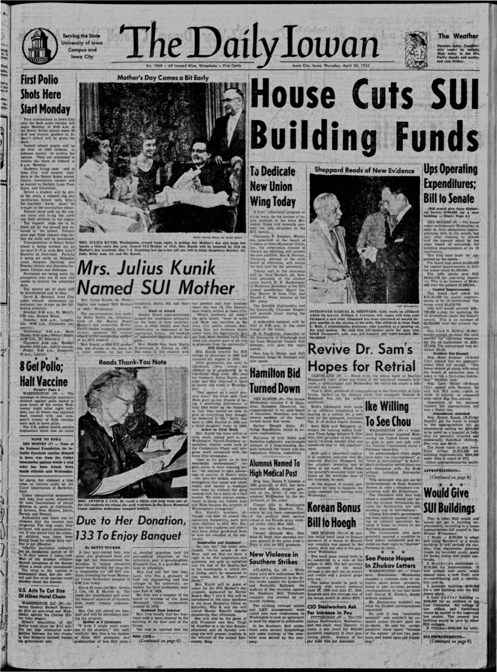 Daily Iowan (Iowa City, Iowa), 1955-04-28