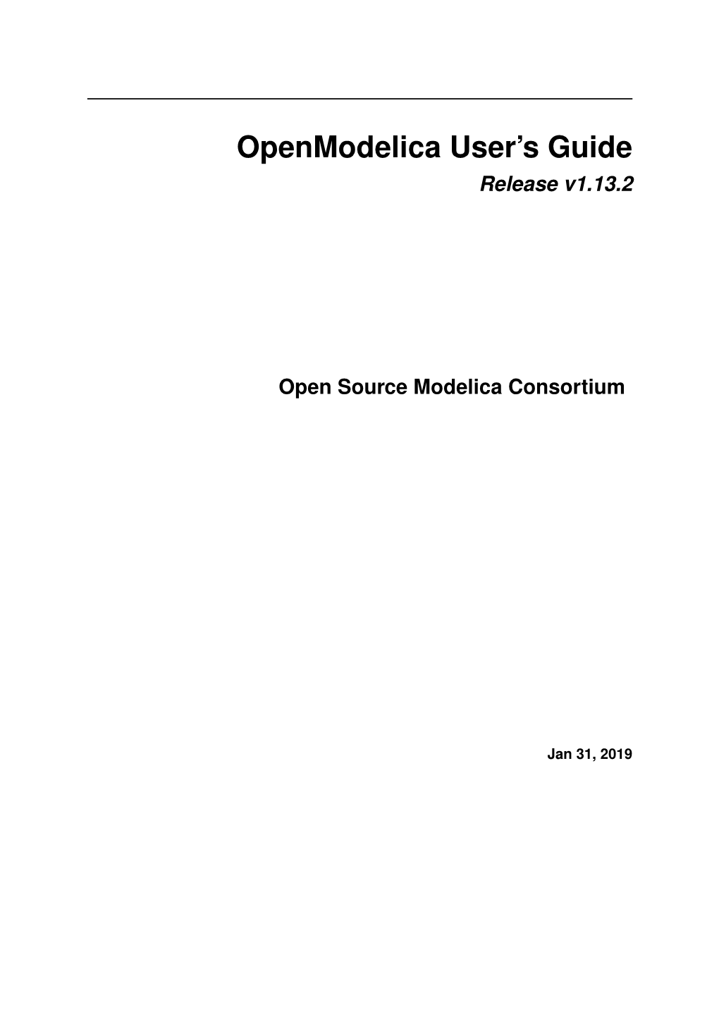 Openmodelica User's Guide