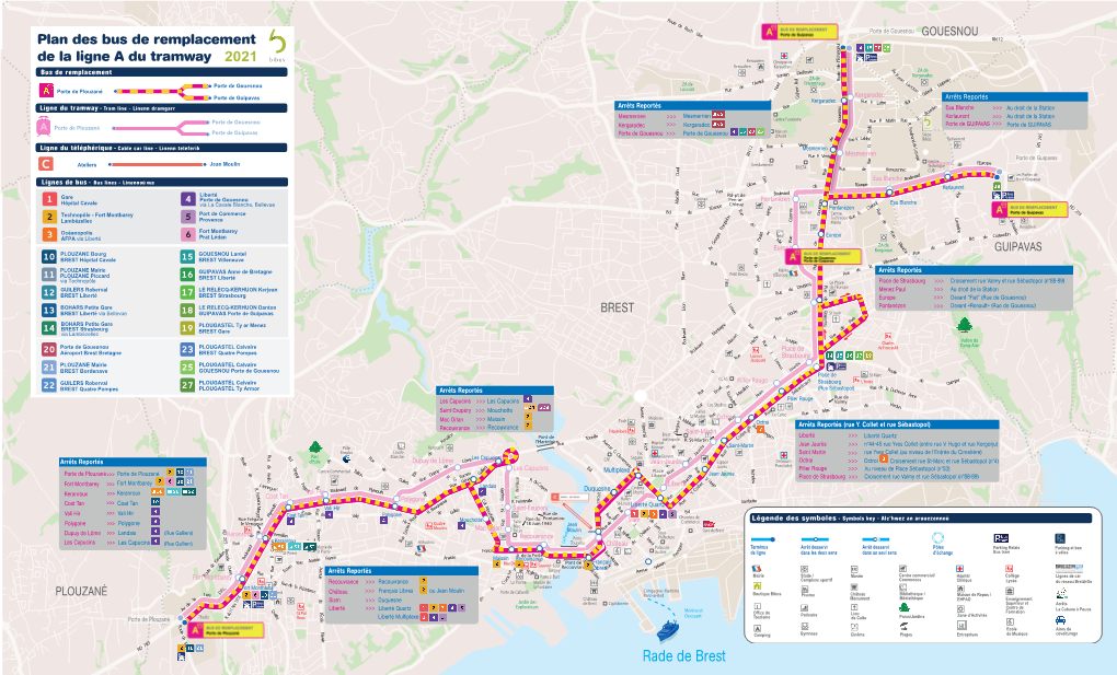 Plan Des Bus De Remplacement De La Ligne a Du Tramway 2021