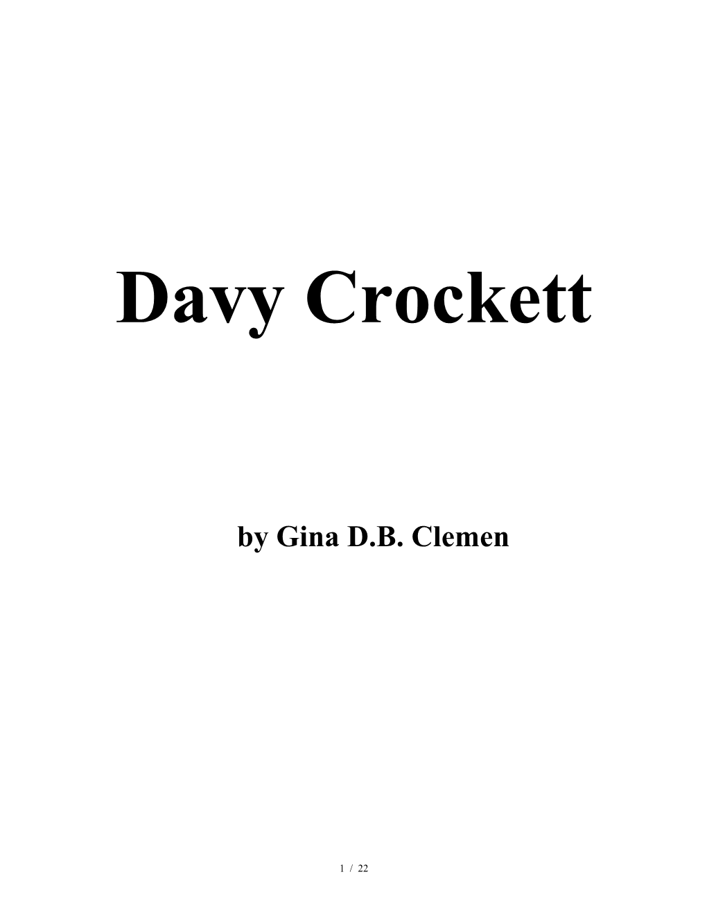 Davy Crockett