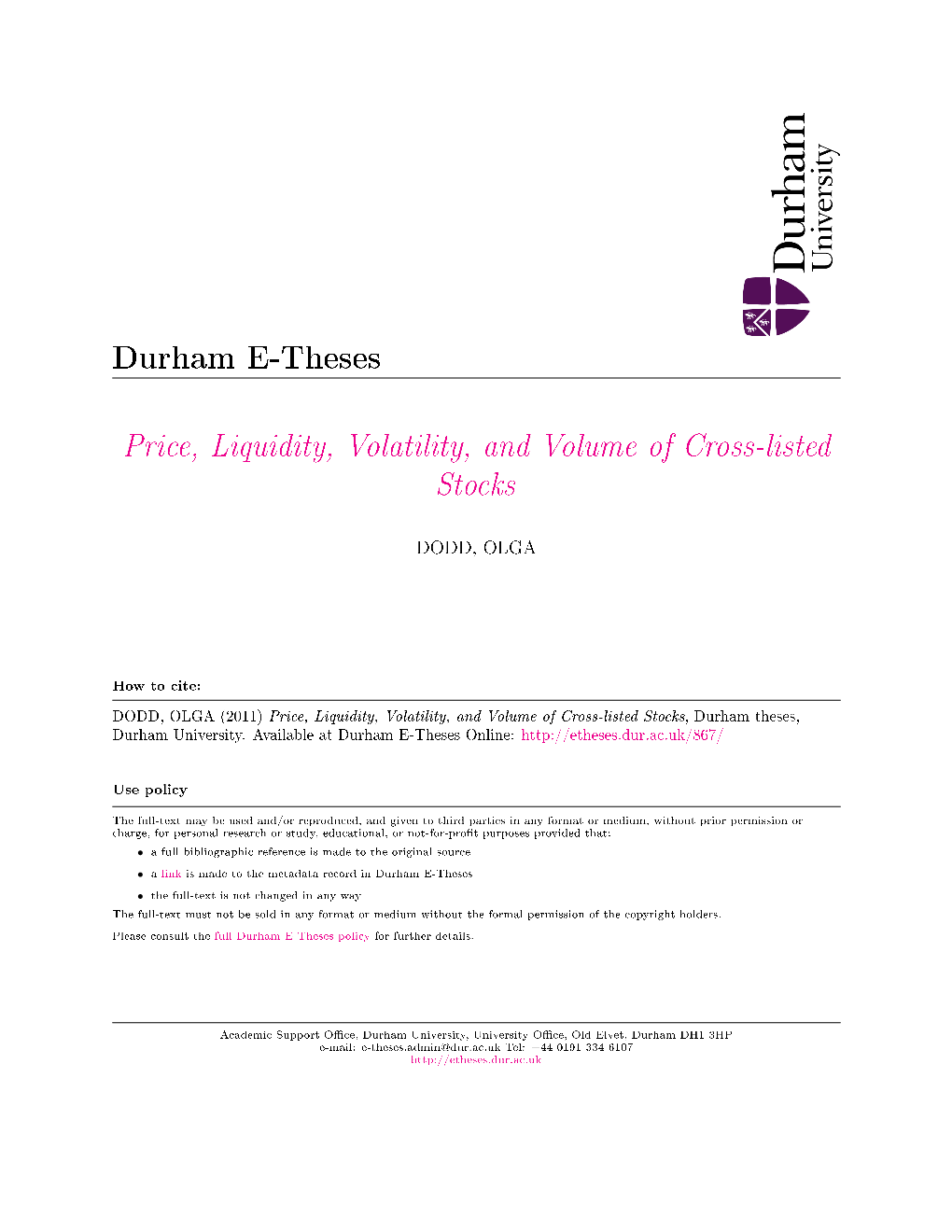 Price, Liquidity, Volatility, and Volume of Cross-Listed Stocks