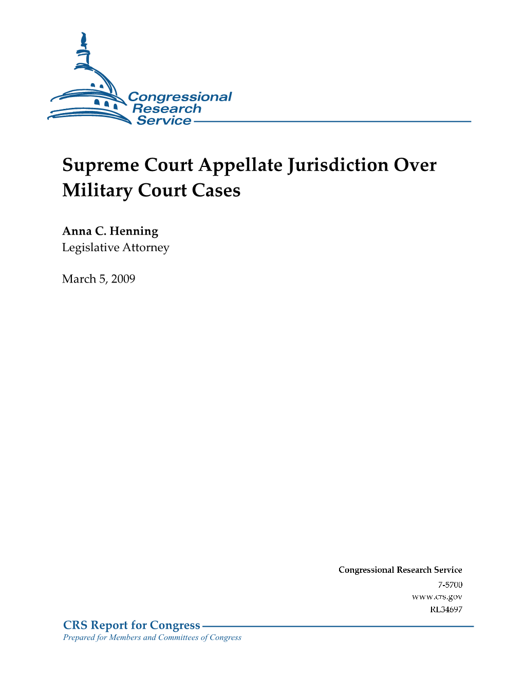 Supreme Court Appellate Jurisdiction Over Military Court Cases