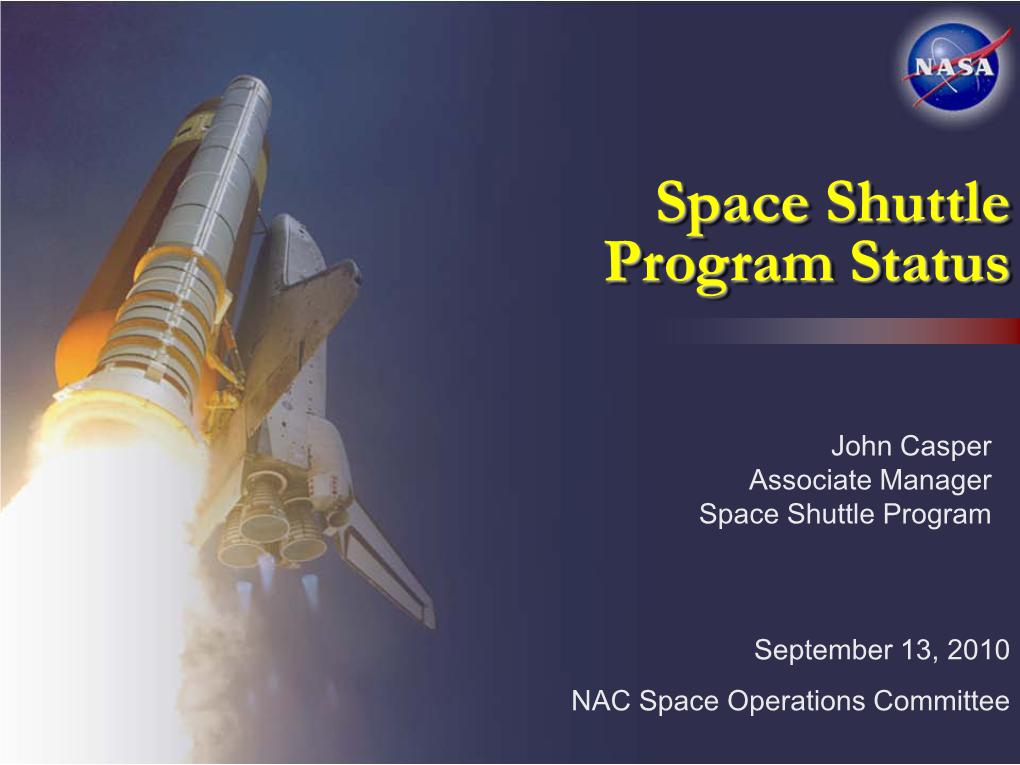 Space Shuttle Program Status