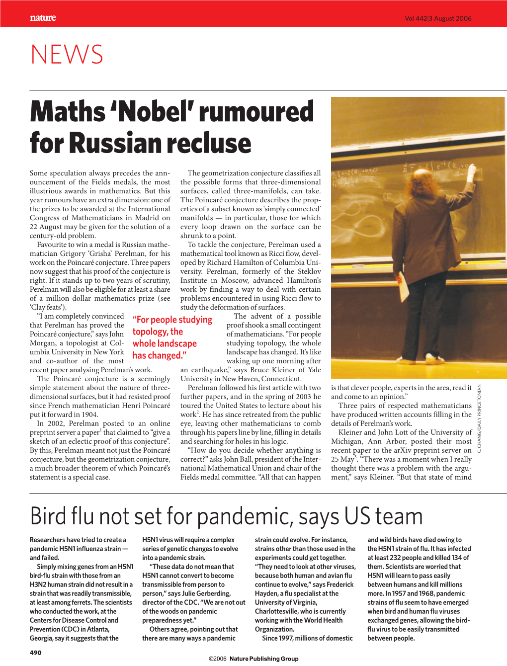 Maths 'Nobel' Rumoured for Russian Recluse