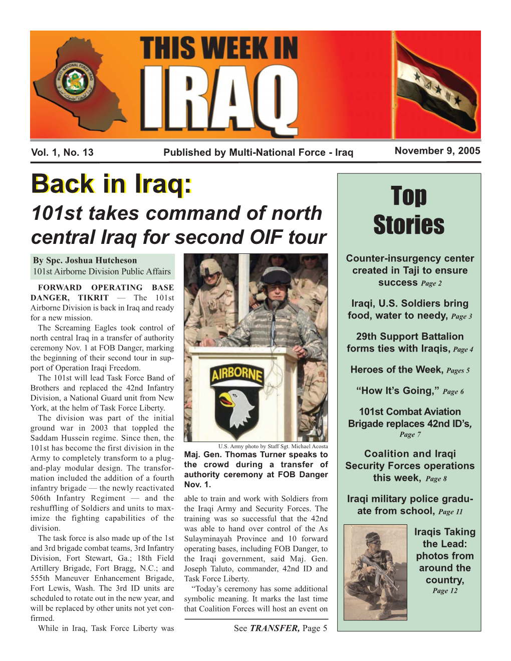 Back in Iraq and Ready Iraqi, U.S
