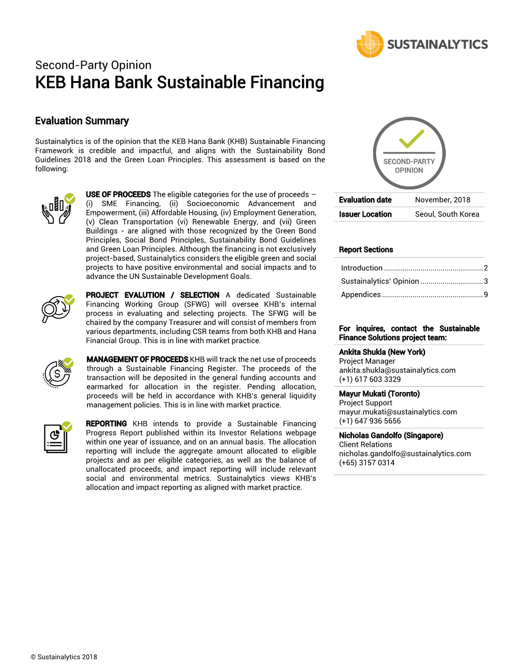 KEB Hana Bank Sustainable Financing