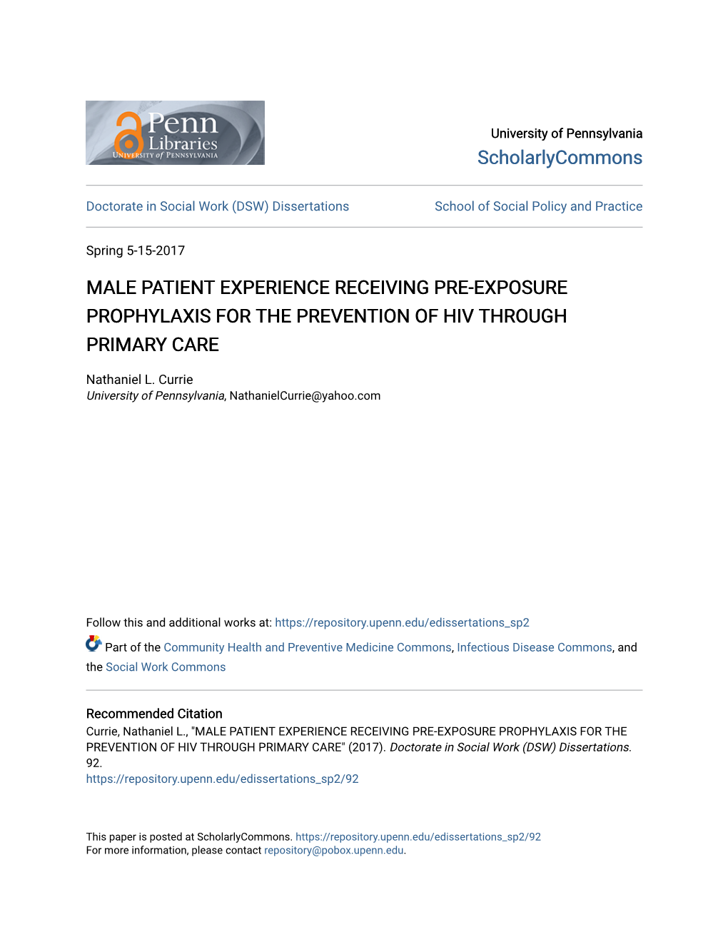 Male Patient Experience Receiving Pre-Exposure Prophylaxis for the Prevention of Hiv Through Primary Care