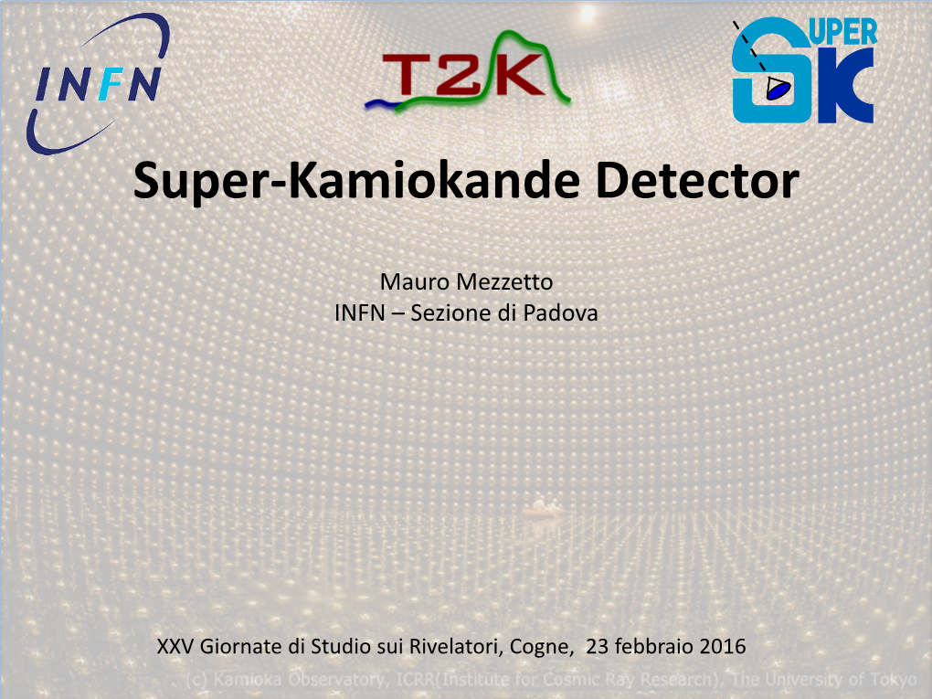 Super-Kamiokande Detector