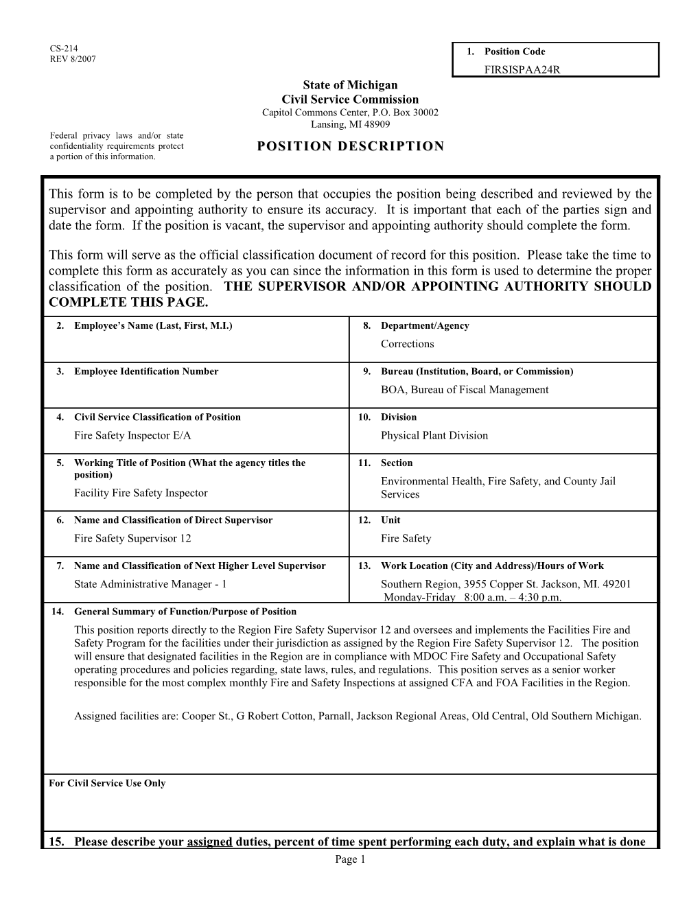 CS-214 Position Description Form s11