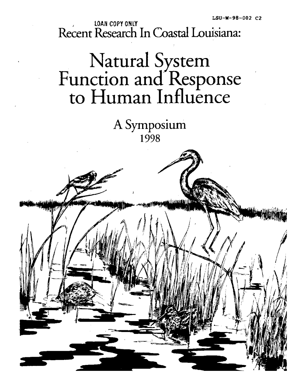 Natural System Function and Response Tohuman Influences'