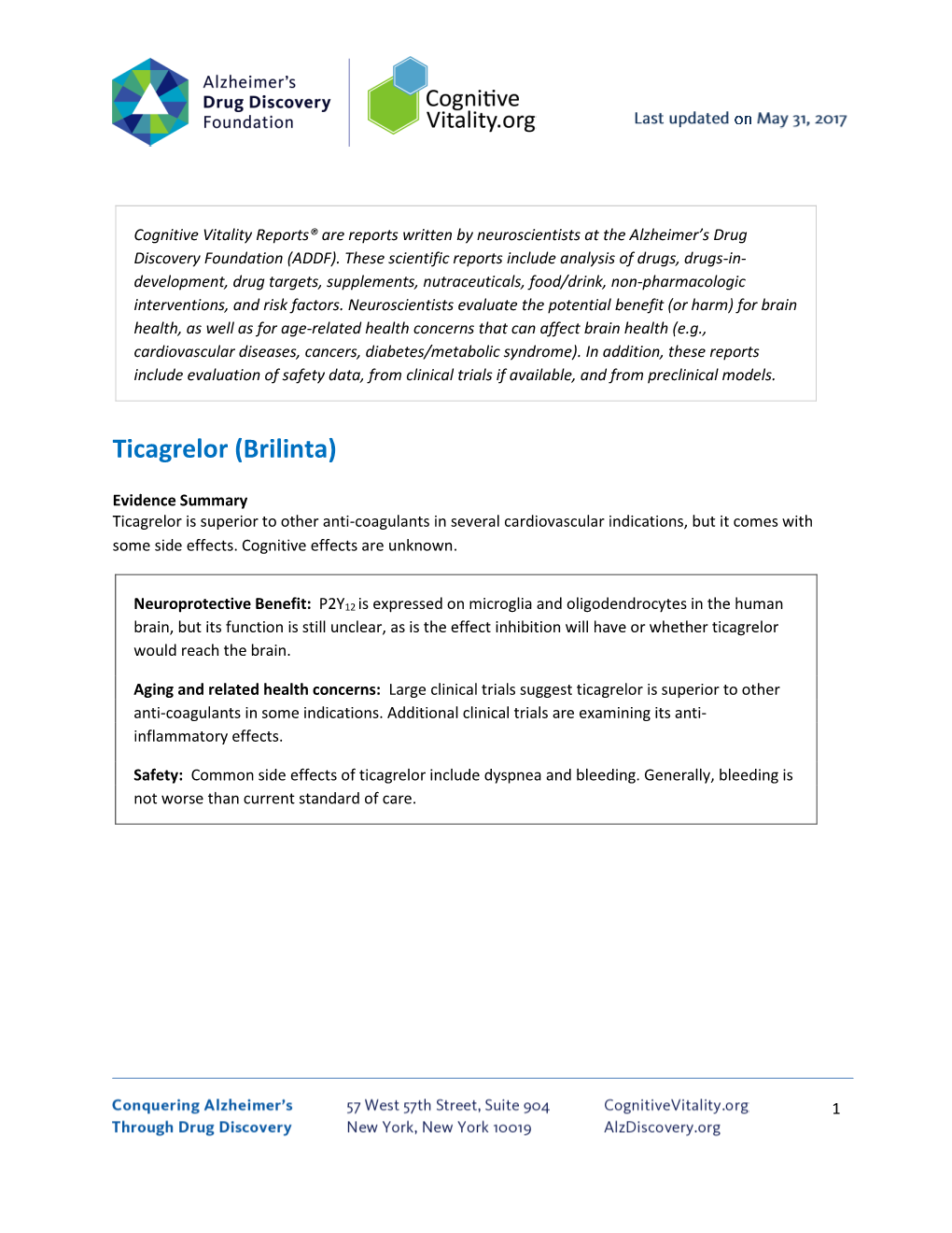 Ticagrelor (Brilinta)