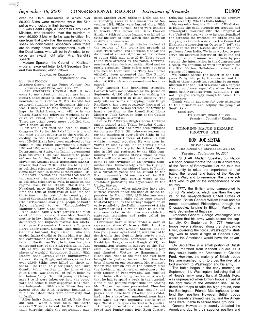 CONGRESSIONAL RECORD— Extensions of Remarks E1907 HON