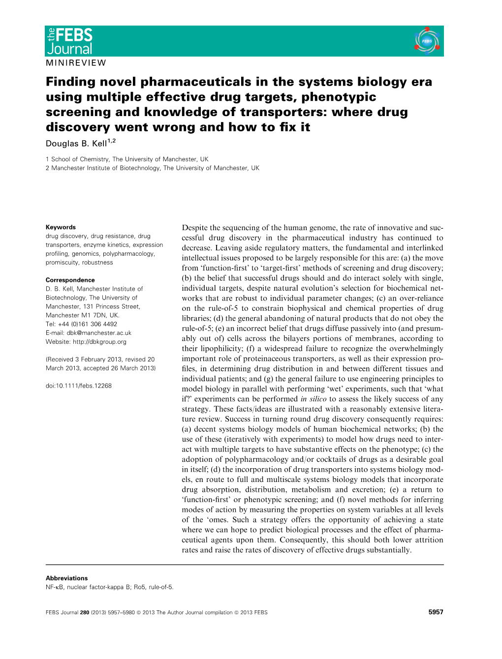 Drug Discovery and Systems Biology.Pdf