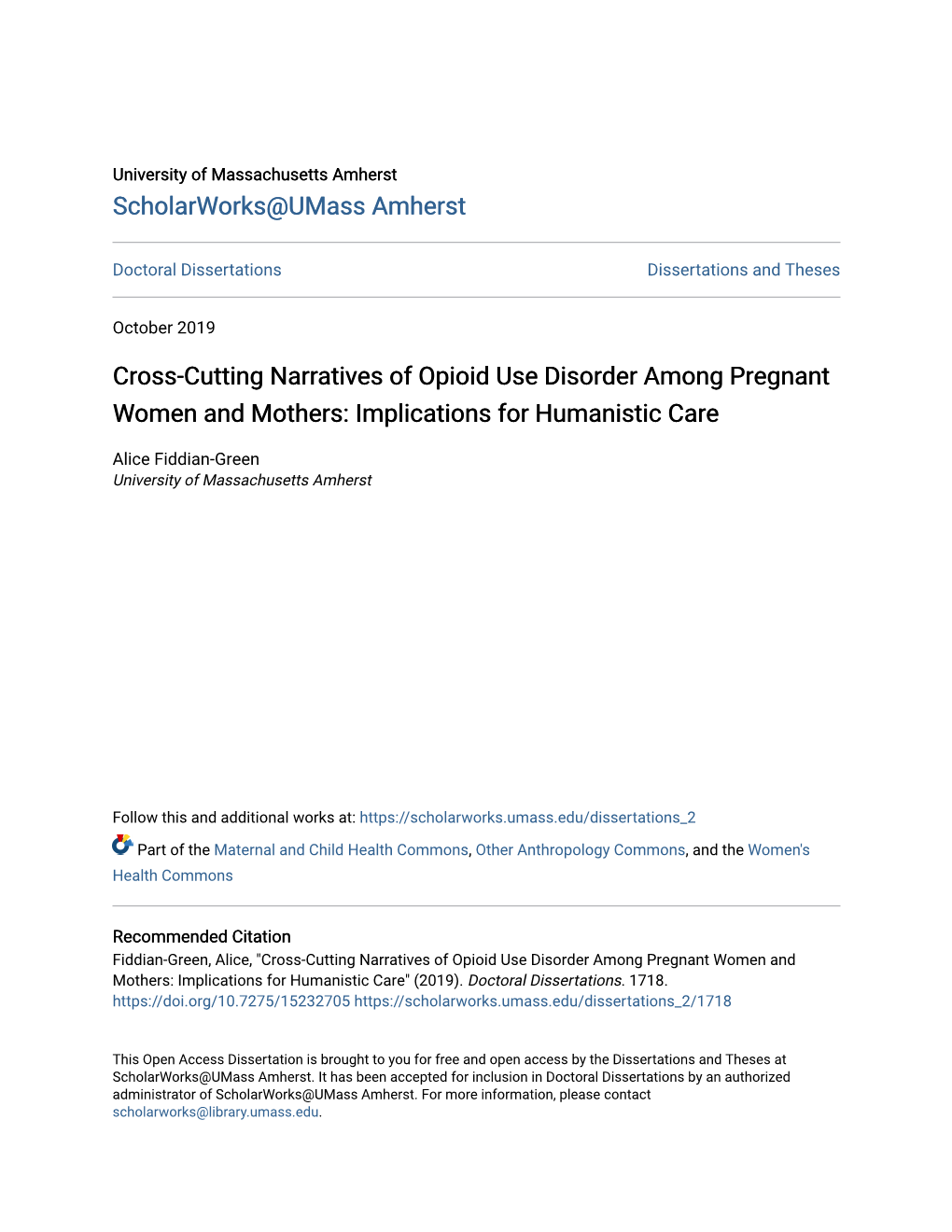 Cross-Cutting Narratives of Opioid Use Disorder Among Pregnant Women and Mothers: Implications for Humanistic Care