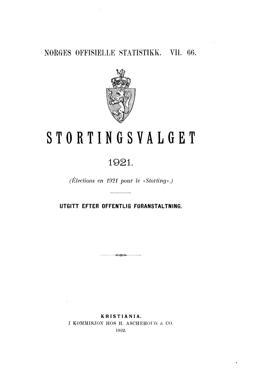 Stortingsvalget 1921