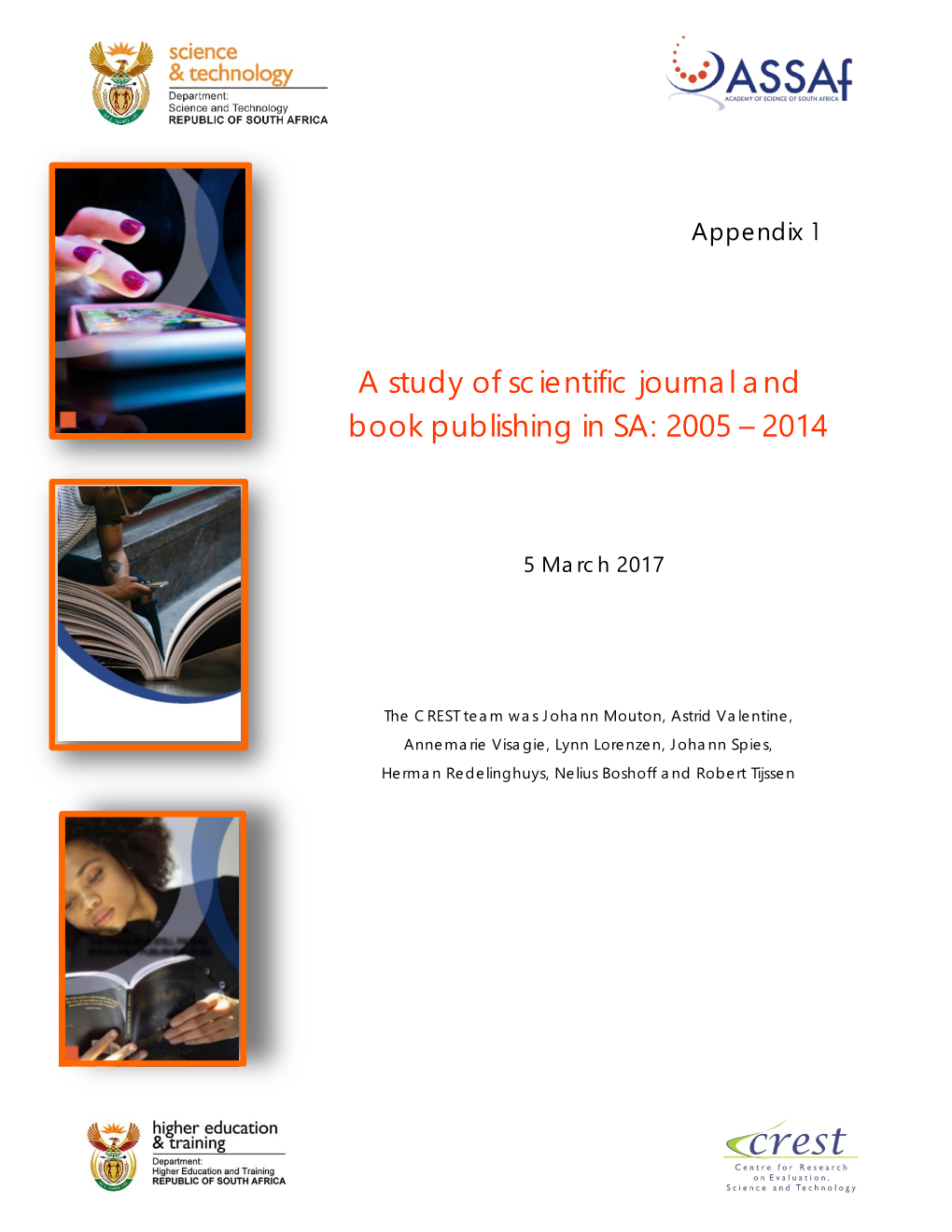 A Study of Scientific Journal and Book Publishing in SA: 2005 – 2014