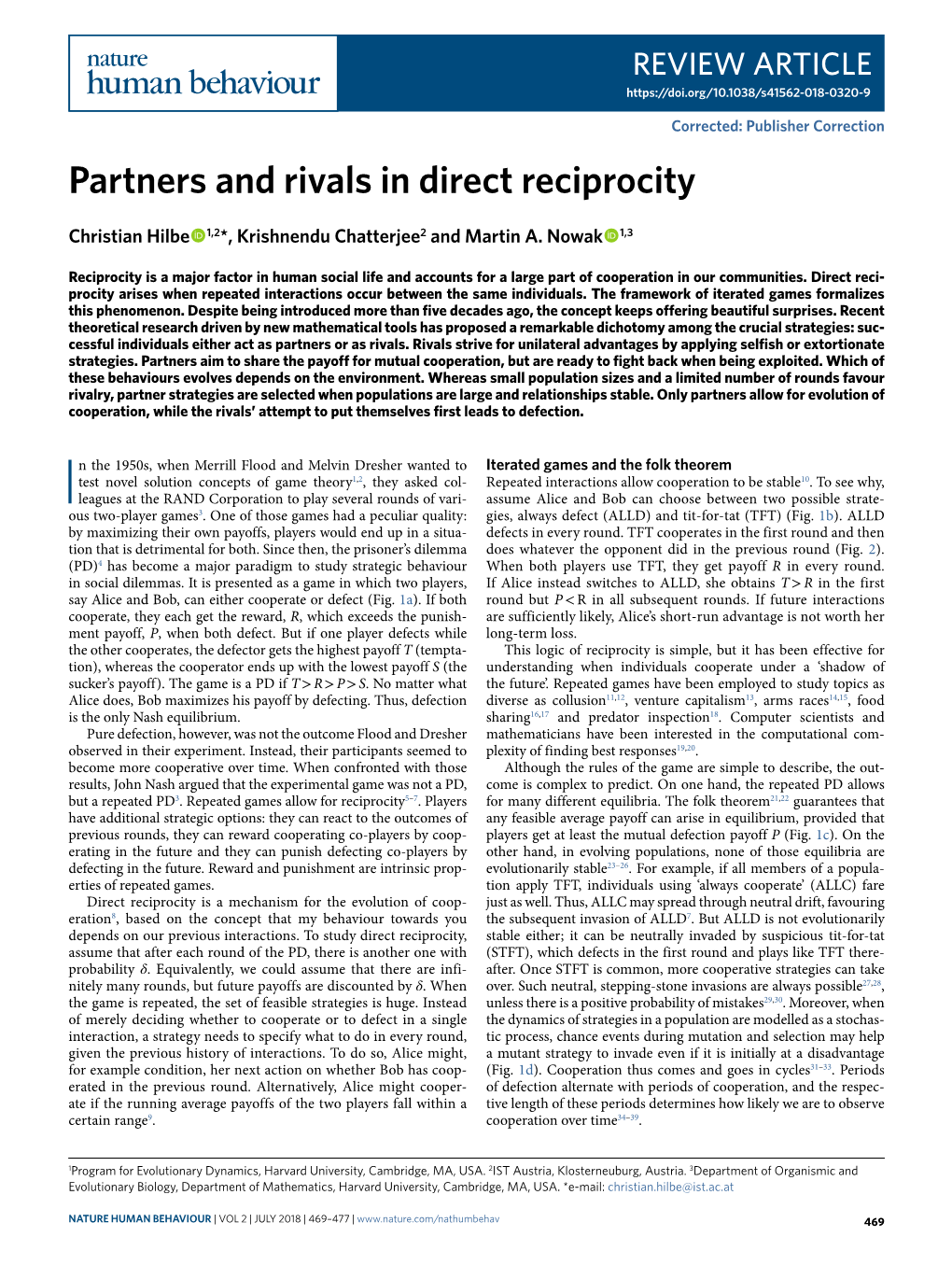 Partners and Rivals in Direct Reciprocity